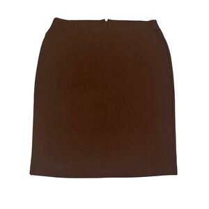 Quince Ultra-Stretch Ponte Pencil Skirt Espresso Brown Size Large JDAVN01-24949